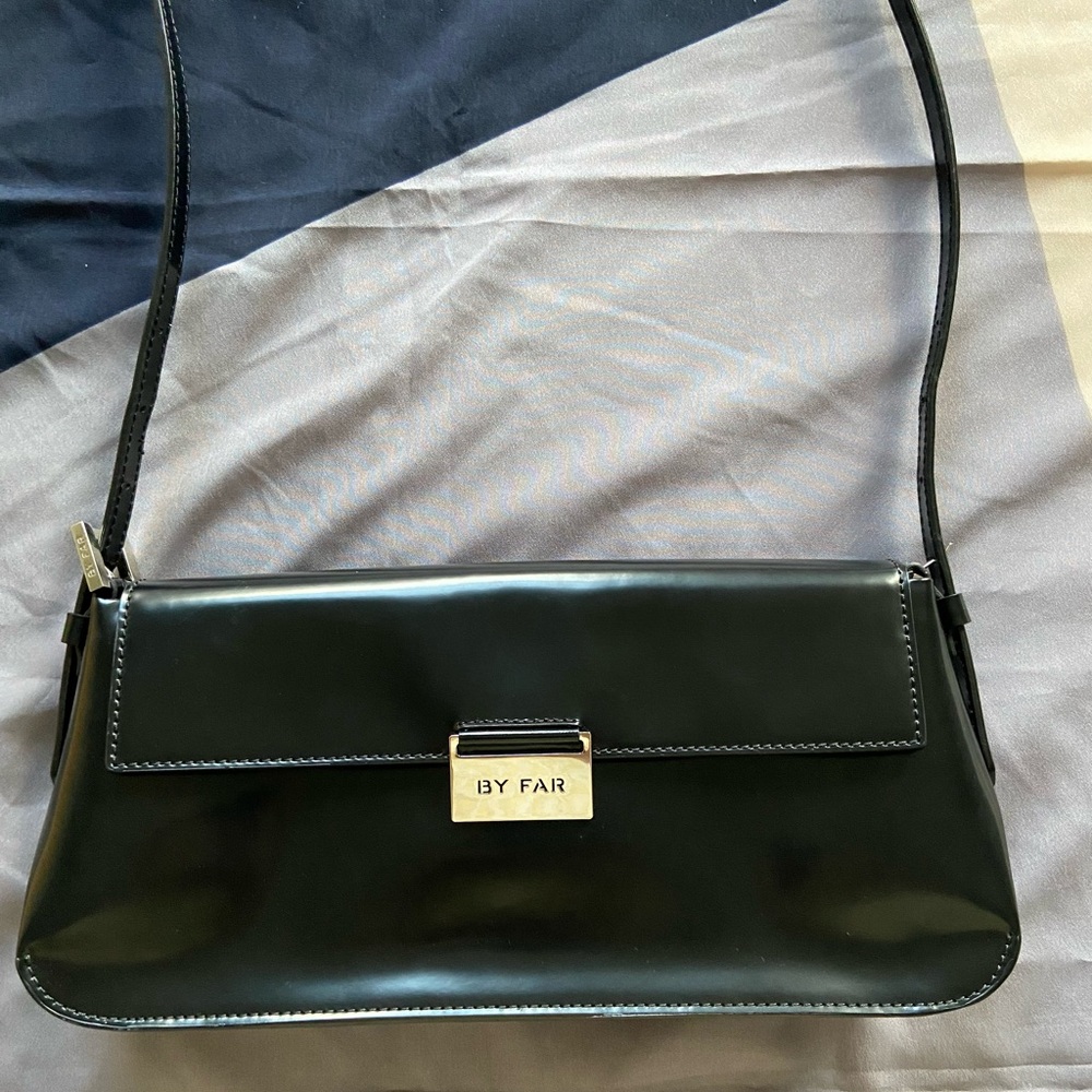 BY FAR Tilda Black Semi Leather Bag